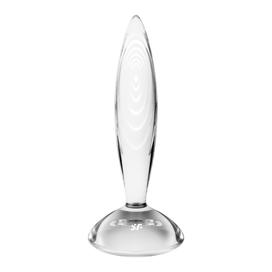 SATISFYER SPARKLING CRYSTAL GLASS DILDO TRANSPARENT