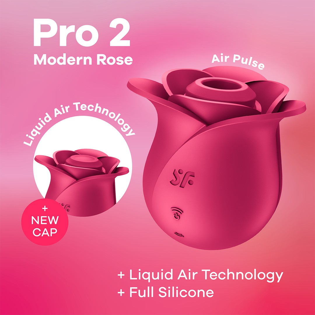 SATISFYER PRO 2 MODERN ROSE AIR PULSE VIBRATOR