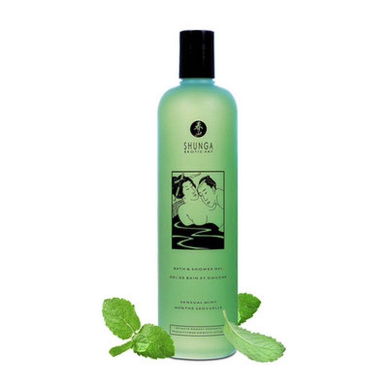 SHUNGA EROTIC ART - BATH AND SHOWER GEL - SENSUAL MINT - 12.5 FL OZ / 370 ML
