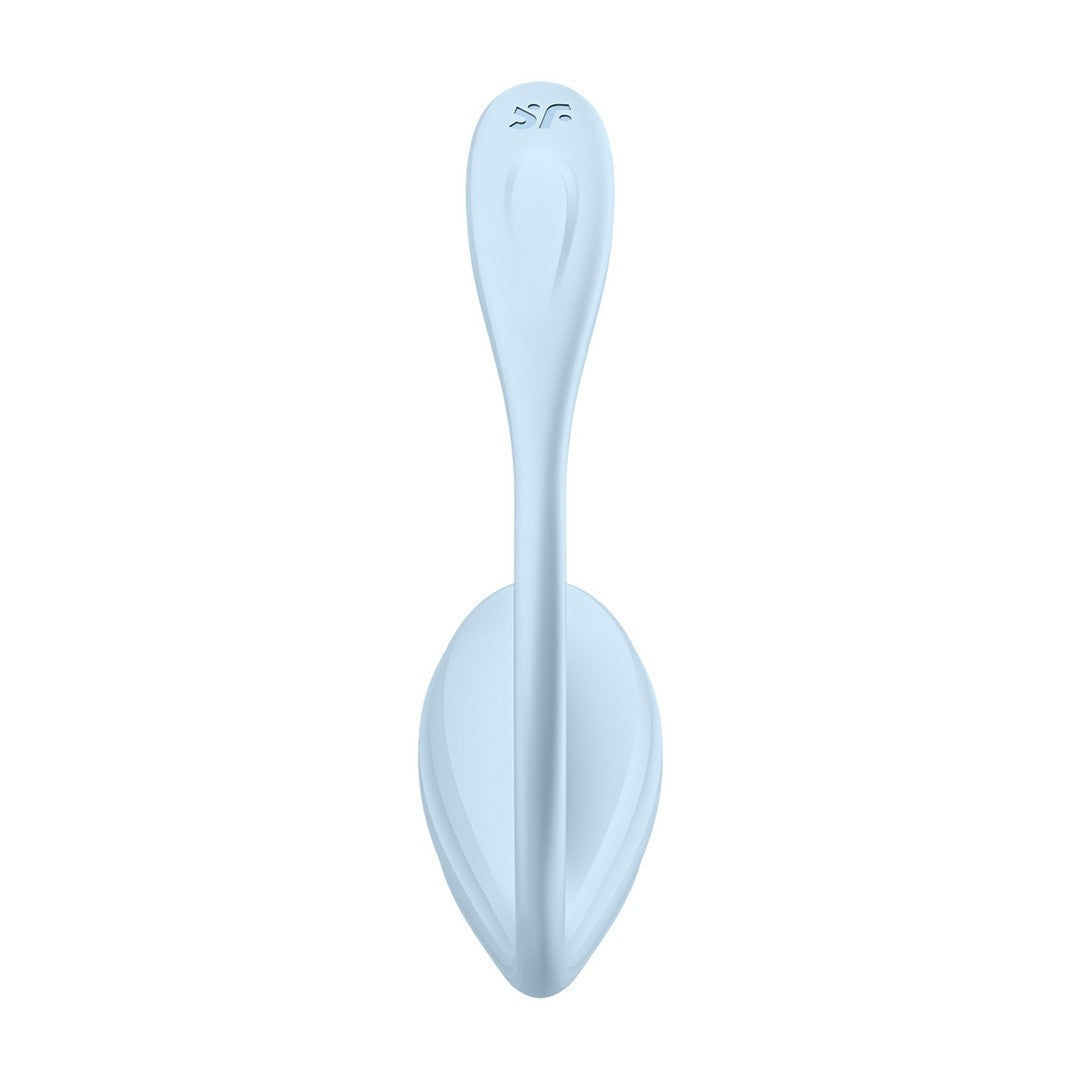 SATISFYER SMOOTH PETAL CONNECT APP - WEARABLE COUPLE VIBRATOR - LIGHT BLUE