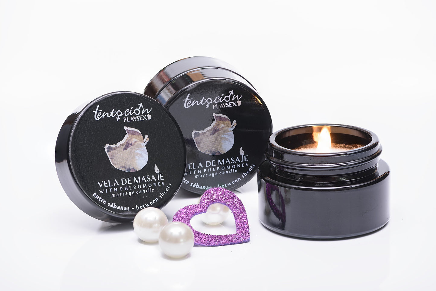 PHEROMONE SCENTED CANDLE BETWEEN SHEETS 20ML TENTACIÓN PLAY SEX