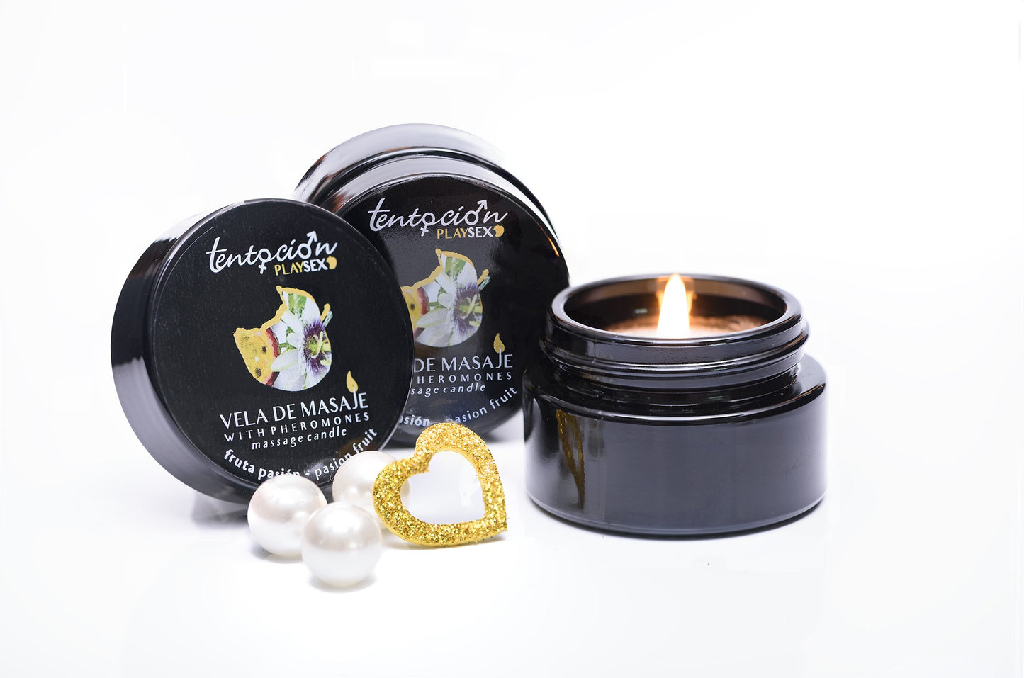 PASSION FRUIT SCENTED PHEROMONE CANDLE 20ML TENTACIÓN PLAY SEX