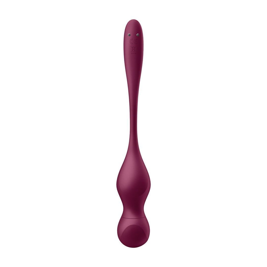 SATISFYER LOVE BIRDS VARY CONNECT APP PELVIC FLOOR TRAINING WINE RED