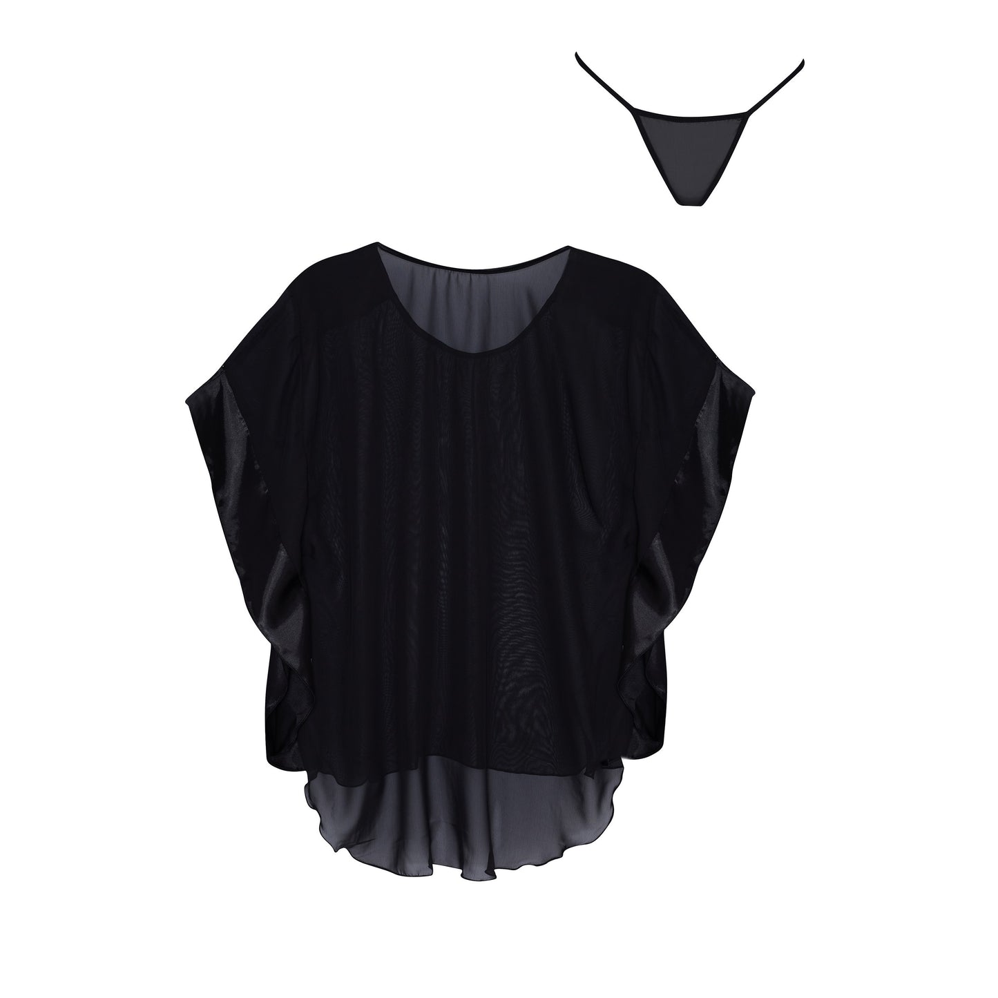 BEAUTY NIGHT FASHION MAYA CHEMISE AND THONG BLACK