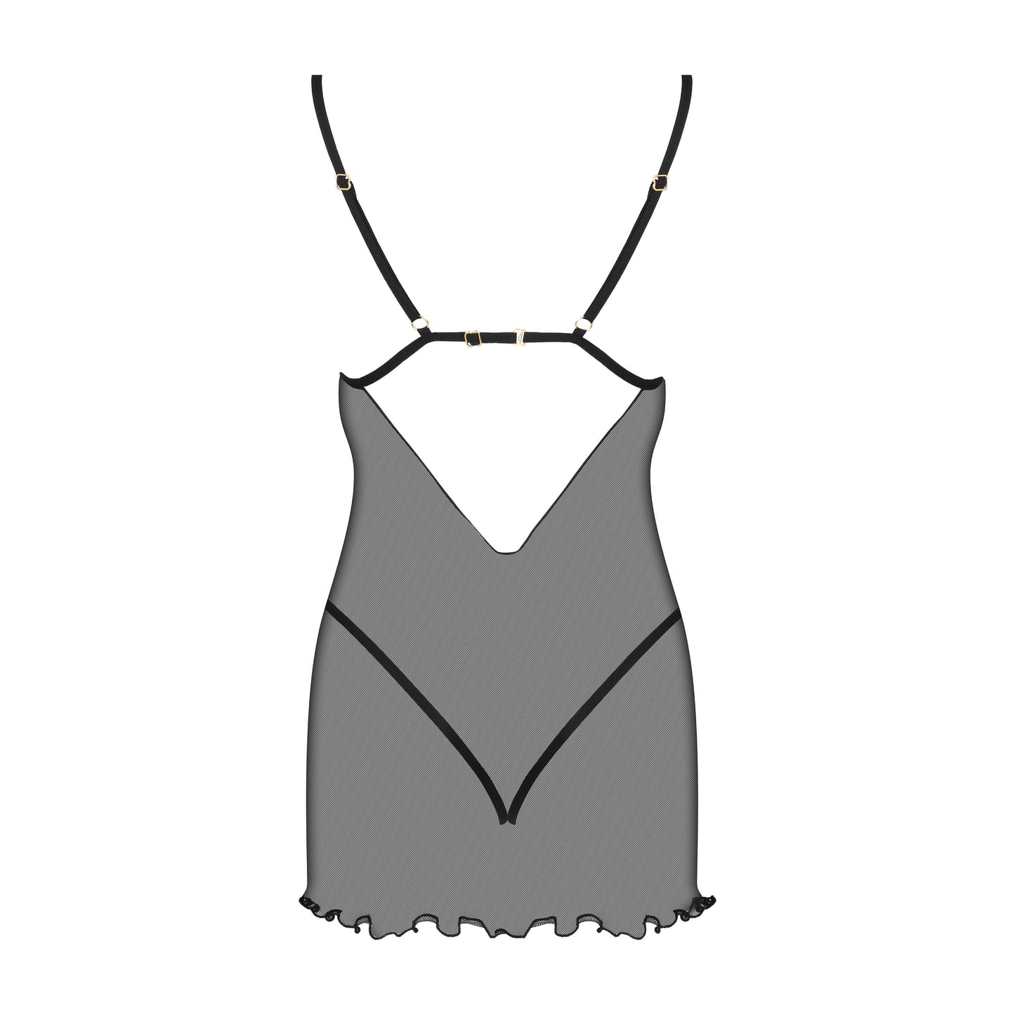 BEAUTY NIGHT FASHION DAVINA CHEMISE AND THONG BLACK