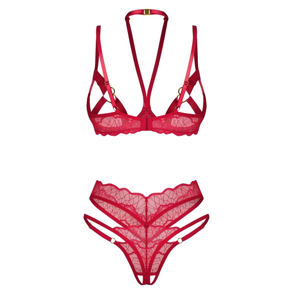 OBSESSIVE CUPIDE DESIR 2 PIECE SET RED