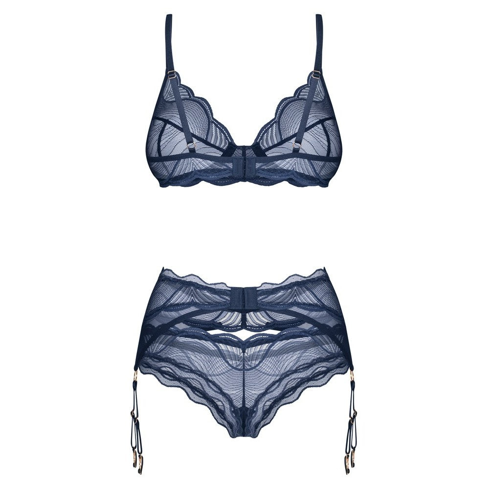 OBSESSIVE 3 PIECE SUSPENDER SET NIGHTLY BLUE