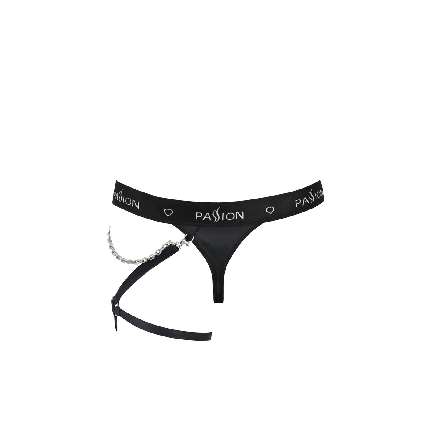 PASSION GARTER THONG BILL BLACK
