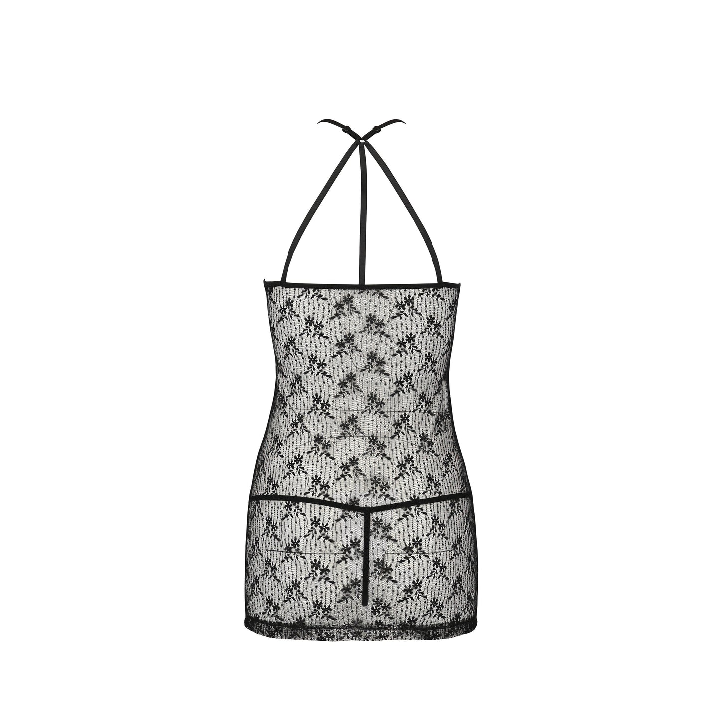PASSION EROTIC LINE AZALIA CHEMISE AND THONG BLACK