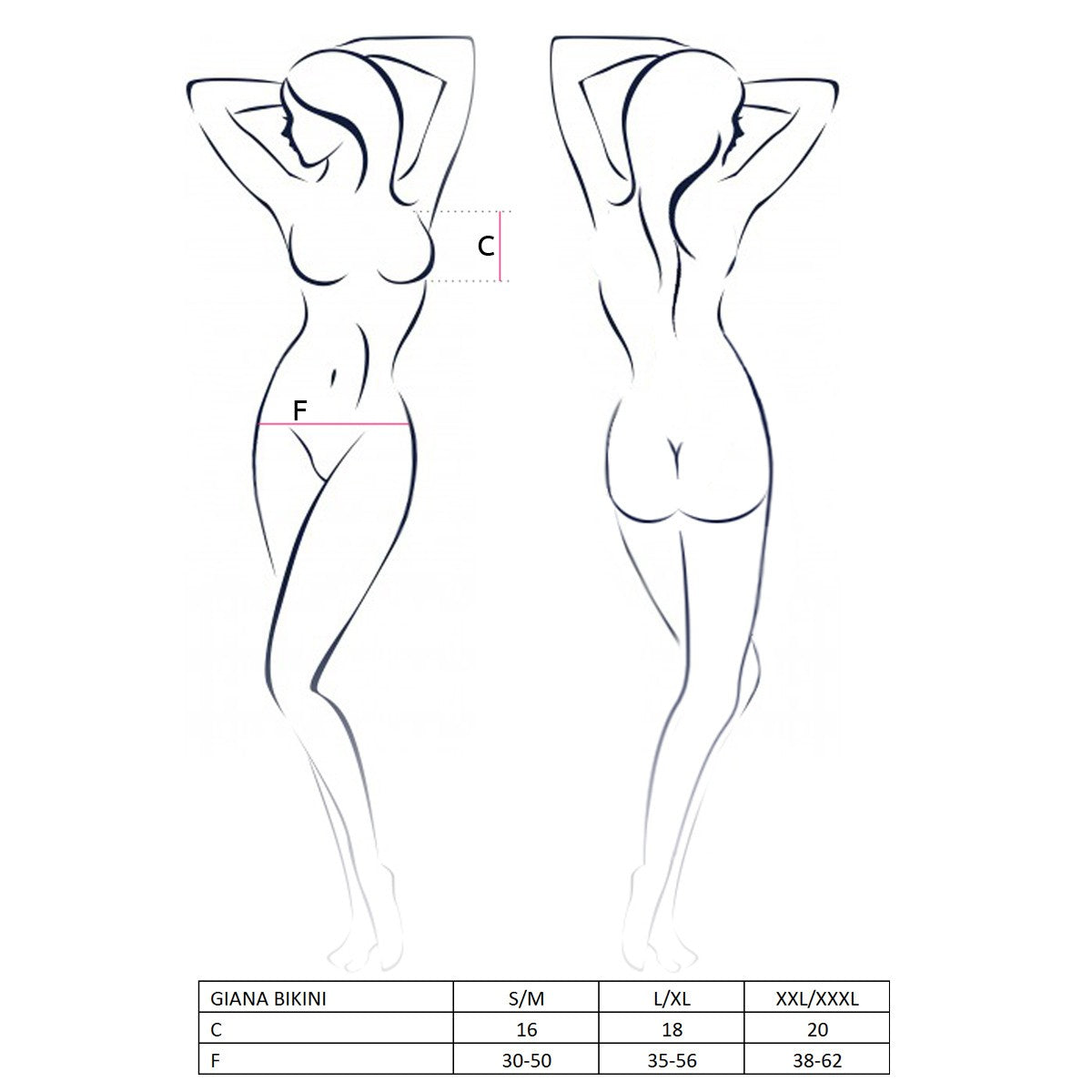 EROTIC LINE GIANA BIKINI 2 PIECE SET WHITE