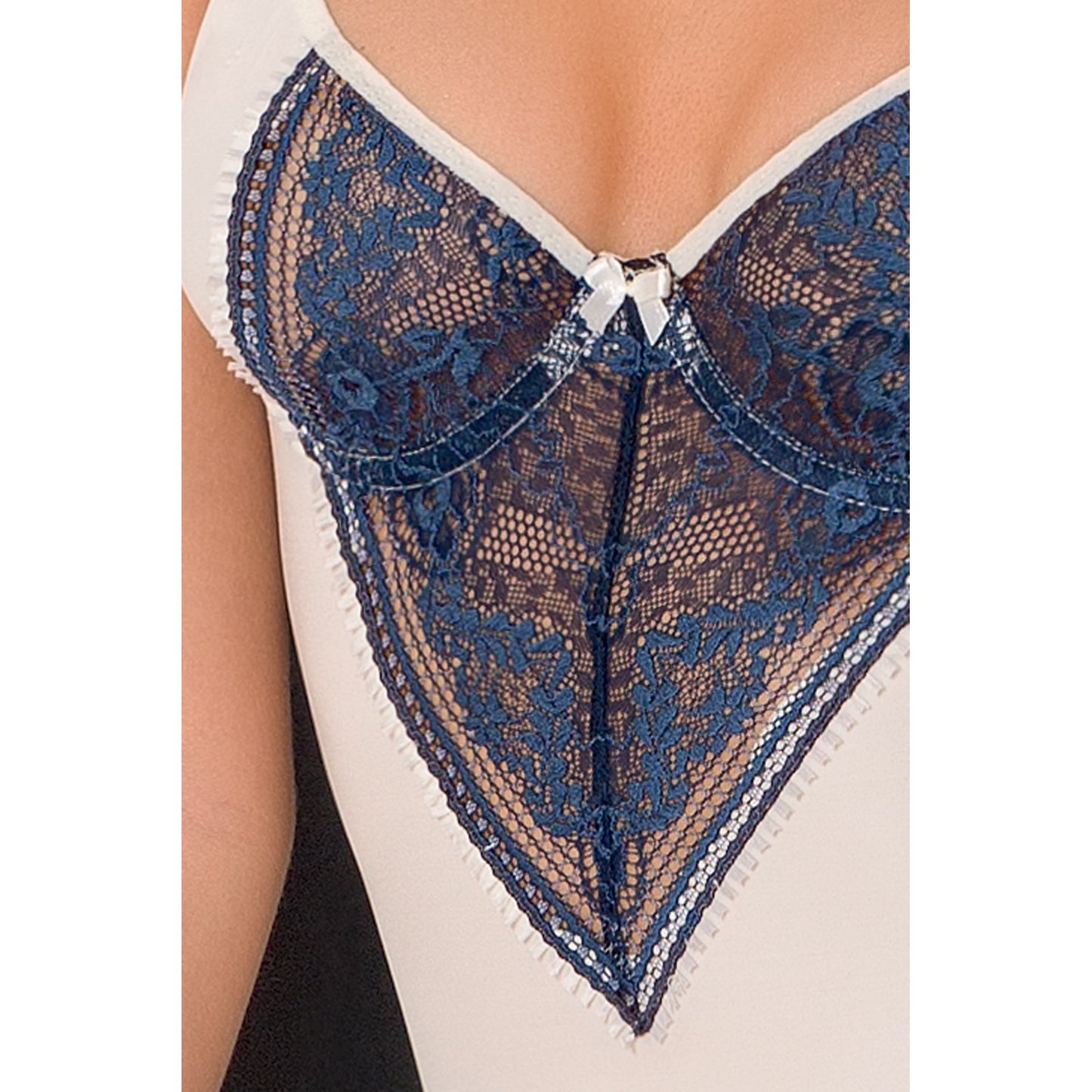 PASSION IVONE CORSET AND THONG BEIGE