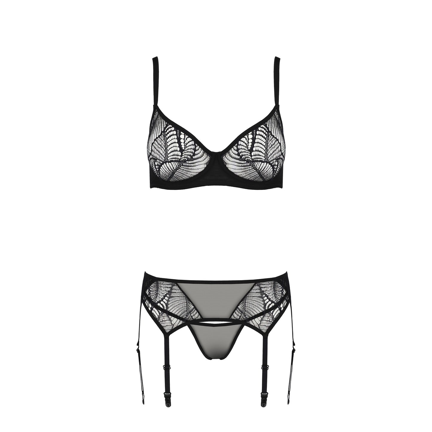 PASSION ECO COLLECTION LEAFA 3 PIECE SET BLACK