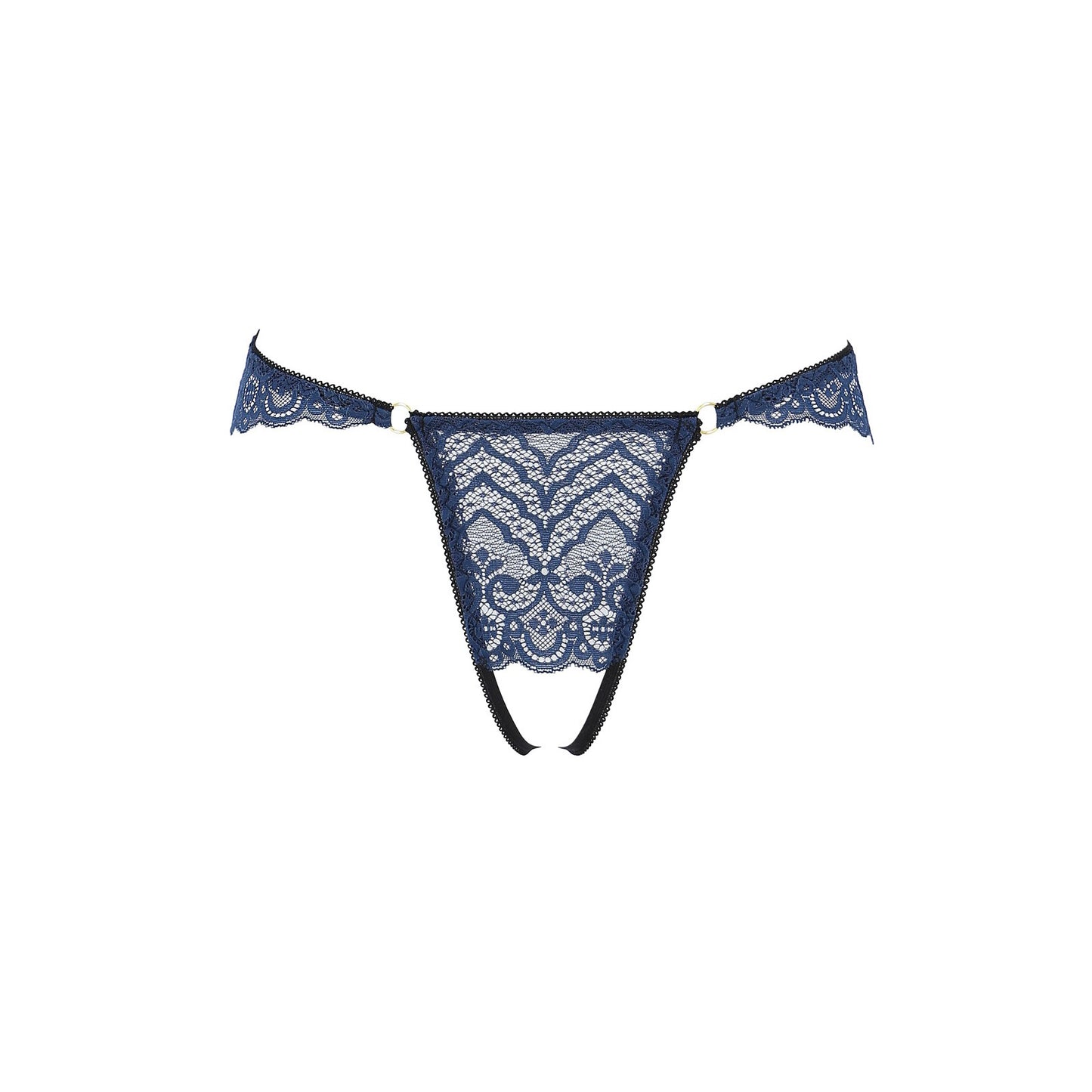 PASSION LYRIA CROTCHLESS THONG BLUE