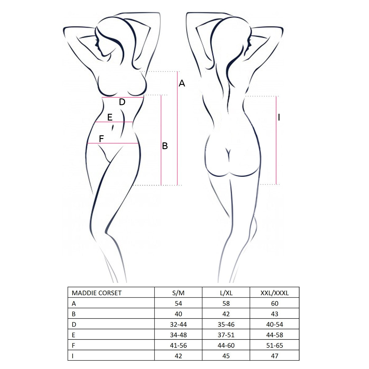 PASSION EROTIC LINE MADDIE CORSET AND THONG BLACK
