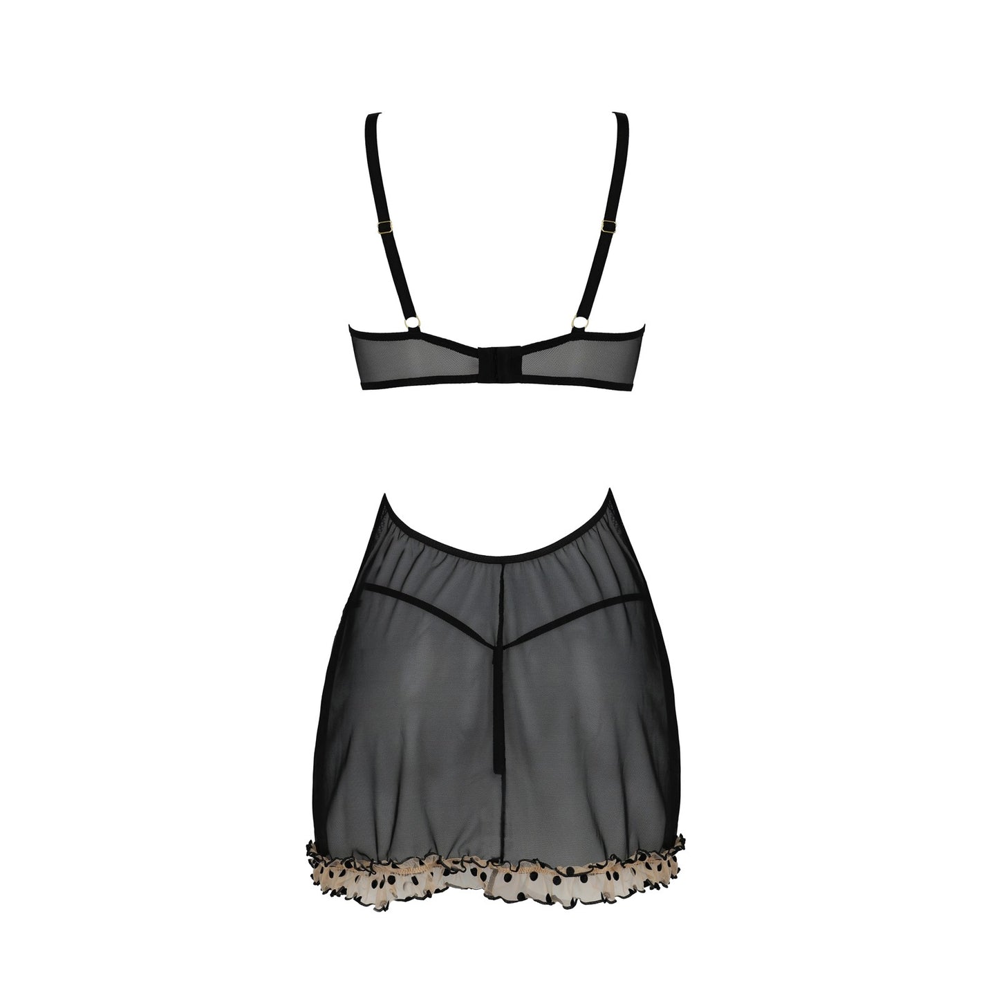 PASSION DEVIL COLLECTION MARINA CHEMISE AND THONG BEIGE