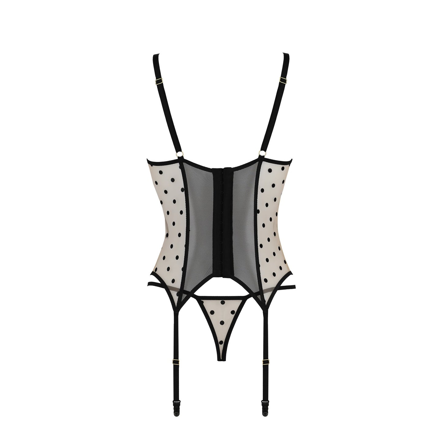 PASSION DEVIL COLLECTION MARINA CORSET AND THONG BEIGE