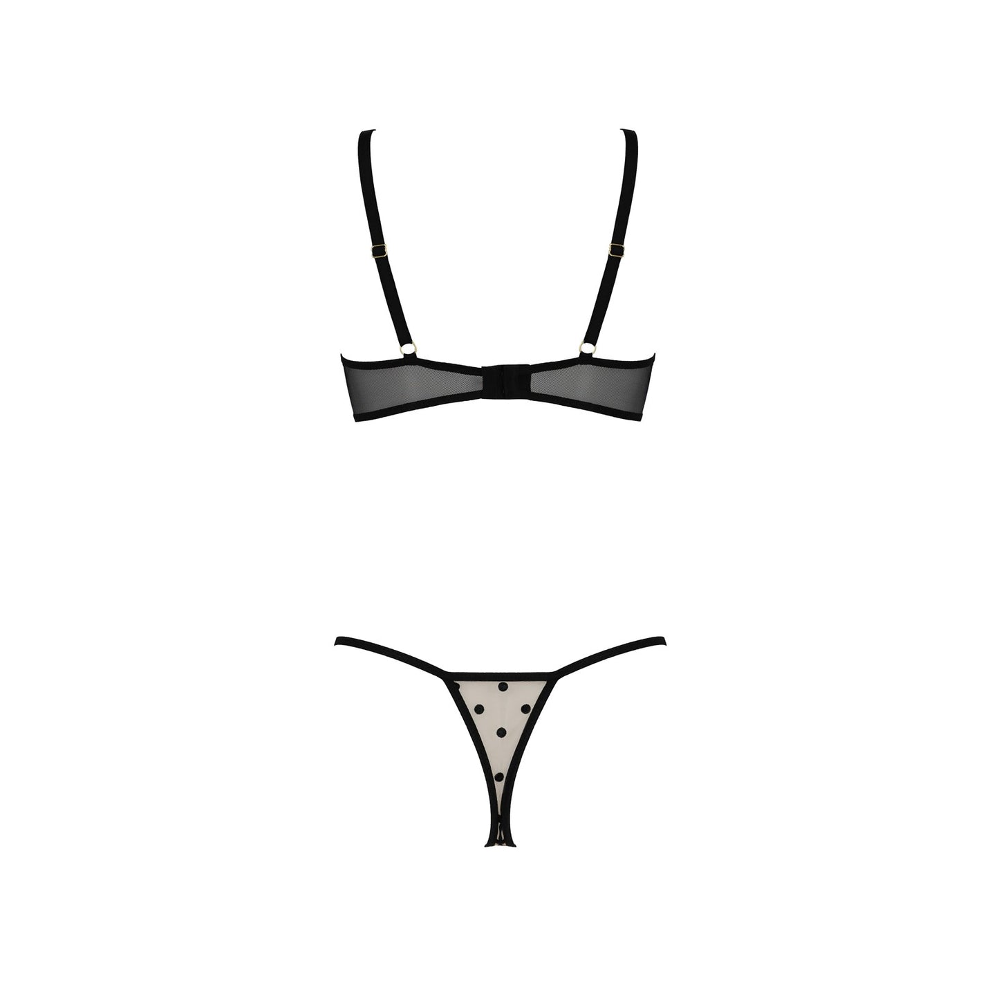 PASSION DEVIL COLLECTION MARINA SET 2 PIECE WITH OPEN BRA BEIGE