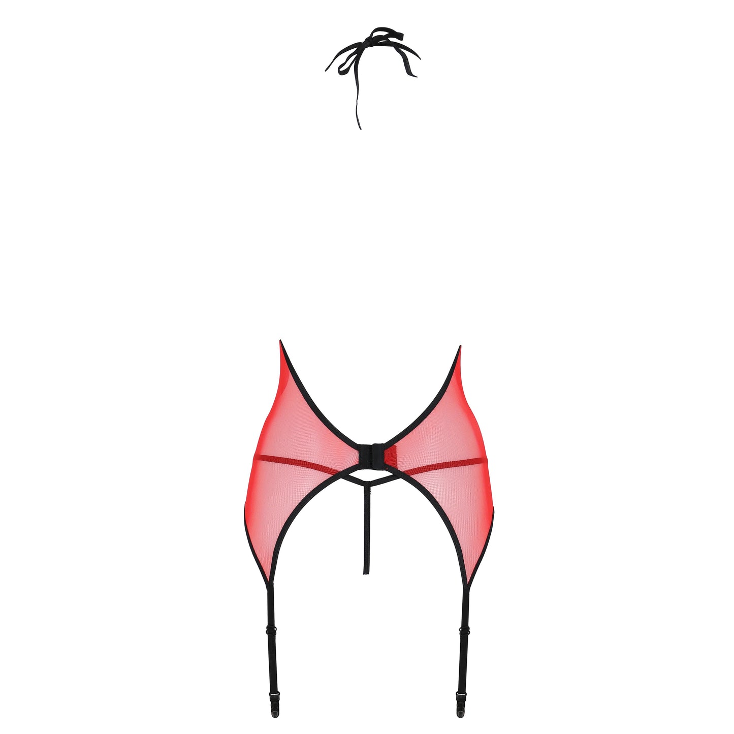 PASSION EROTIC LINE PEONIA CORSET AND THONG RED