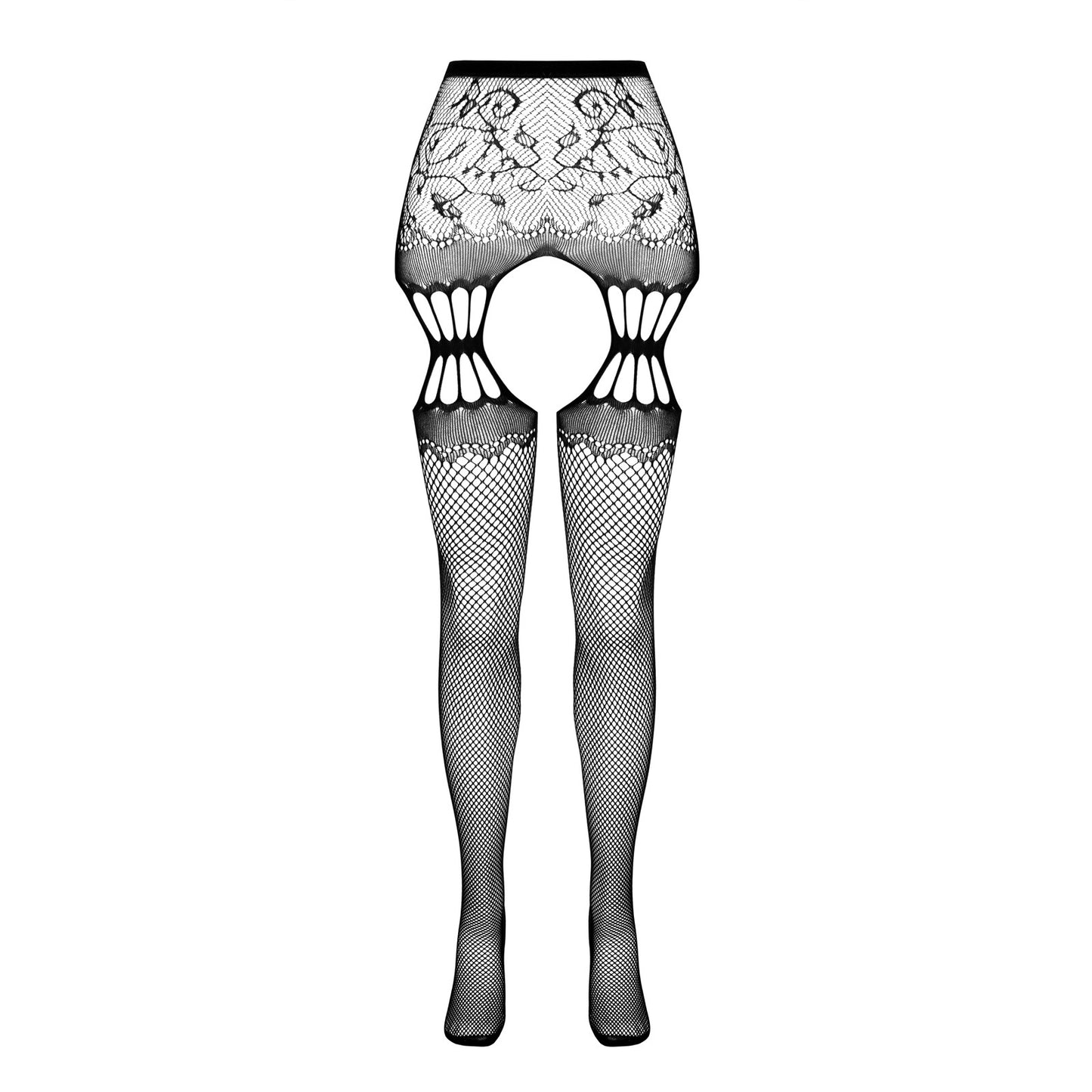 PASSION EROTIC LINE STOCKINGS S027 BLACK