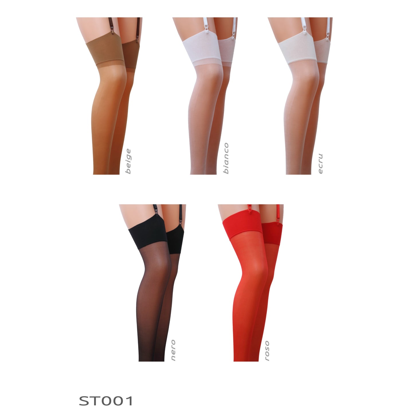 PASSION STOCKINGS ST001 RED (17 DEN)