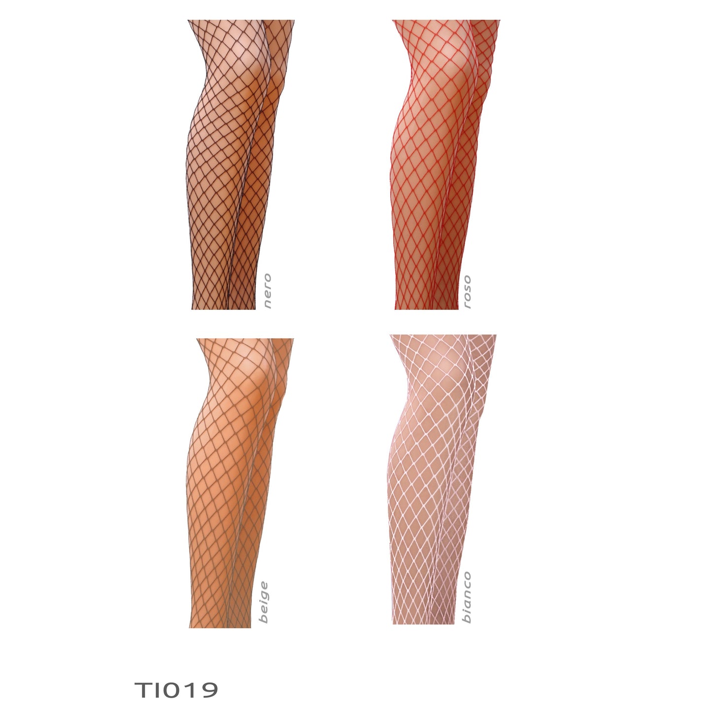PASSION STOCKINGS TI019 BEIGE (FISHNET)