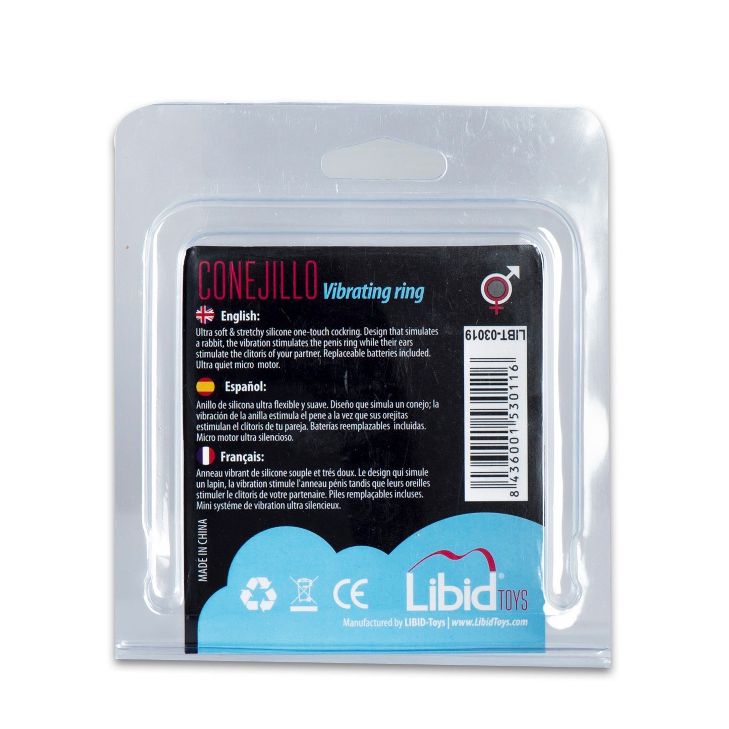 LIBID TOYS CONEJILLO VIBRATING RING CLEAR