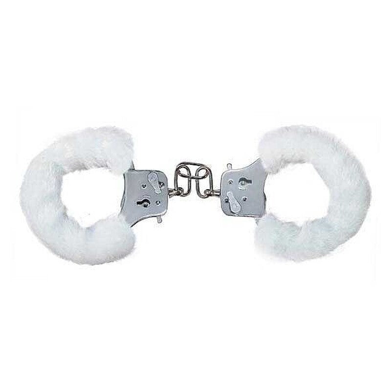 TOYJOY FURRY FUN CUFFS PALE WHITE PLUSH