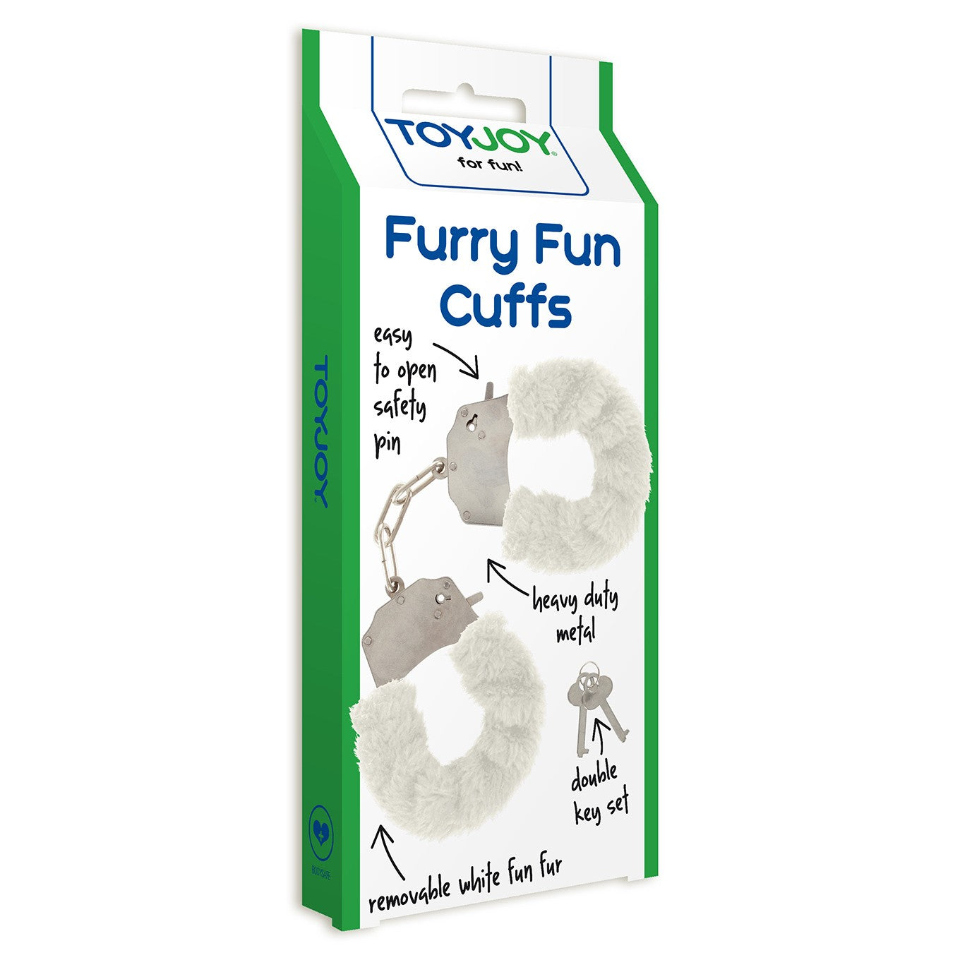 TOYJOY FURRY FUN CUFFS PALE WHITE PLUSH