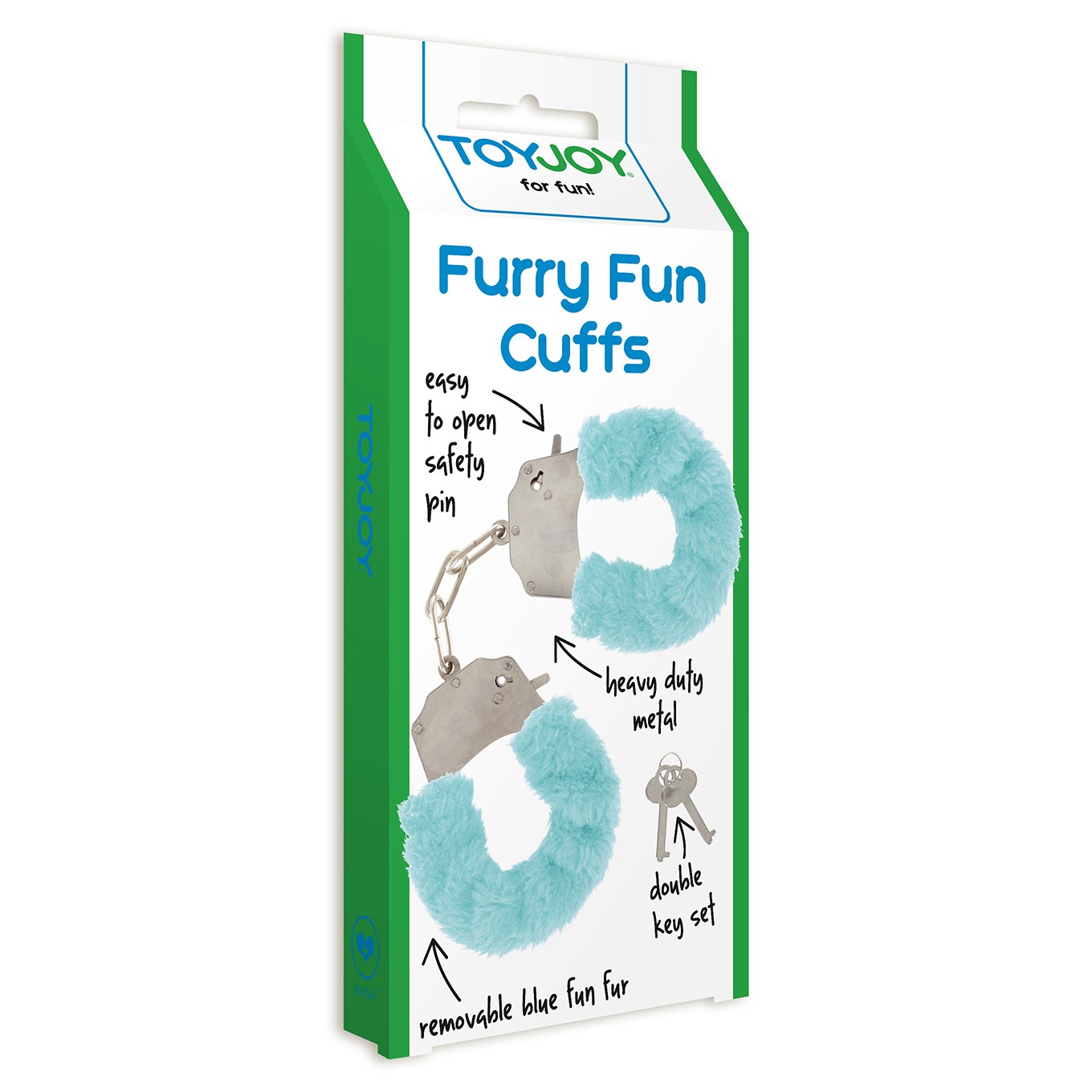 TOYJOY FURRY FUN CUFFS PALE BLUE PLUSH