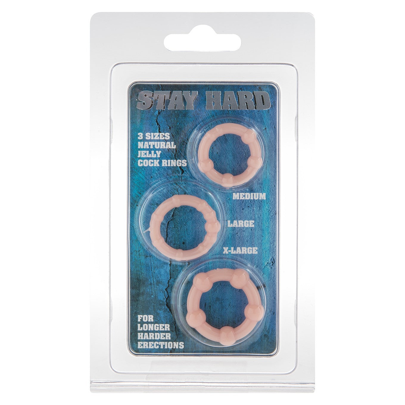 SCALA STAY HARD THREE RING SET FLESH
