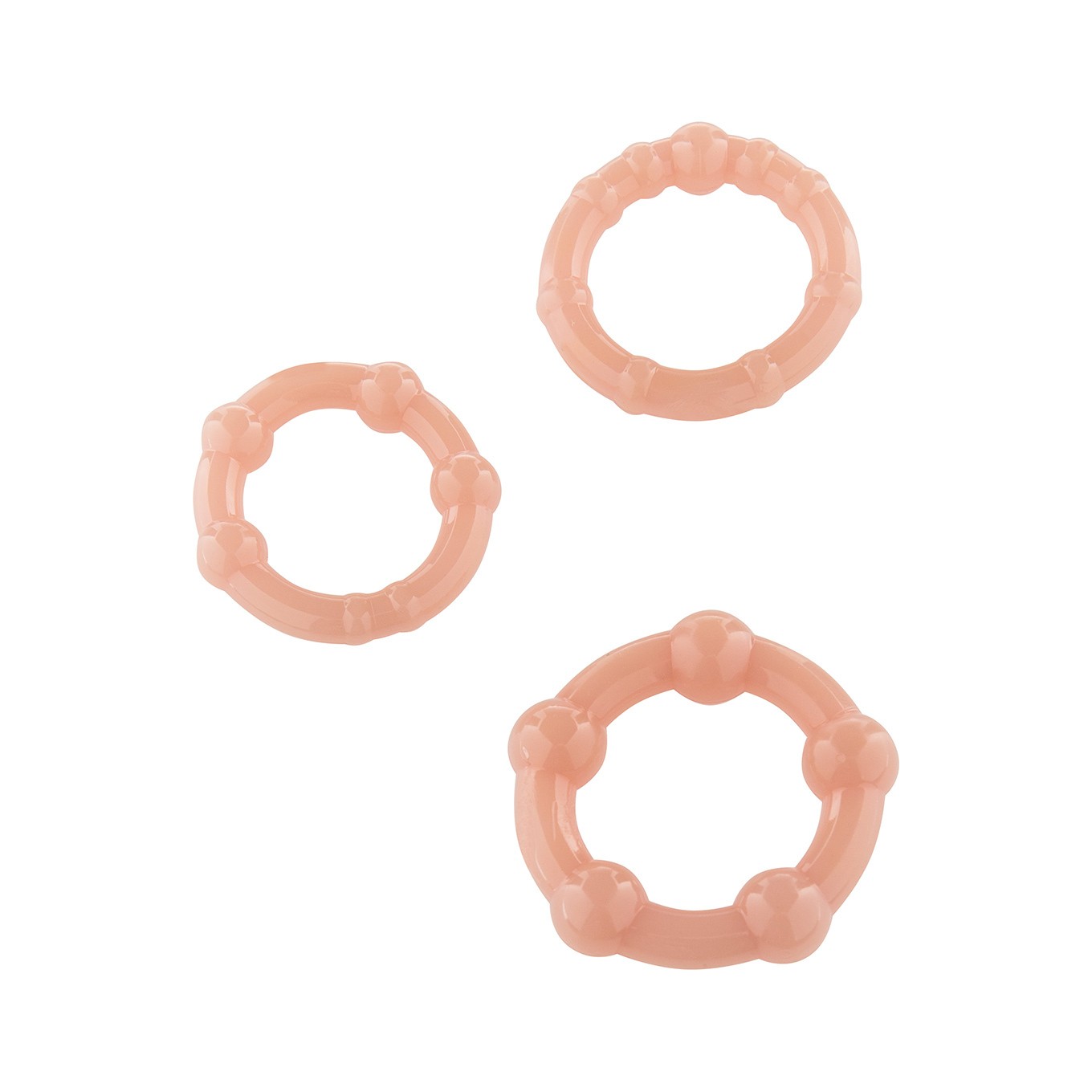 SCALA STAY HARD THREE RING SET FLESH