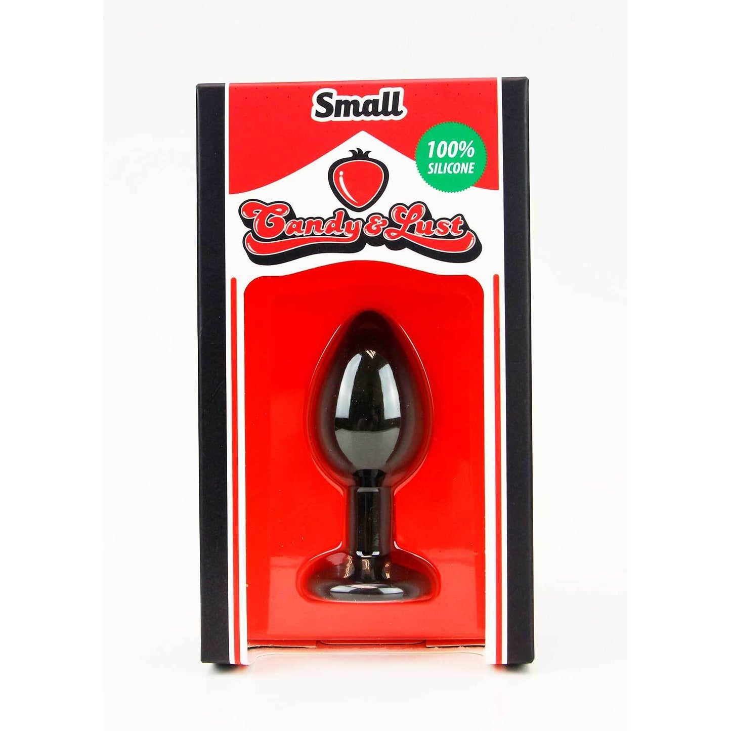 CANDY LUST SMALL SILICONE ANAL PLUG WITH BLACK JEWEL