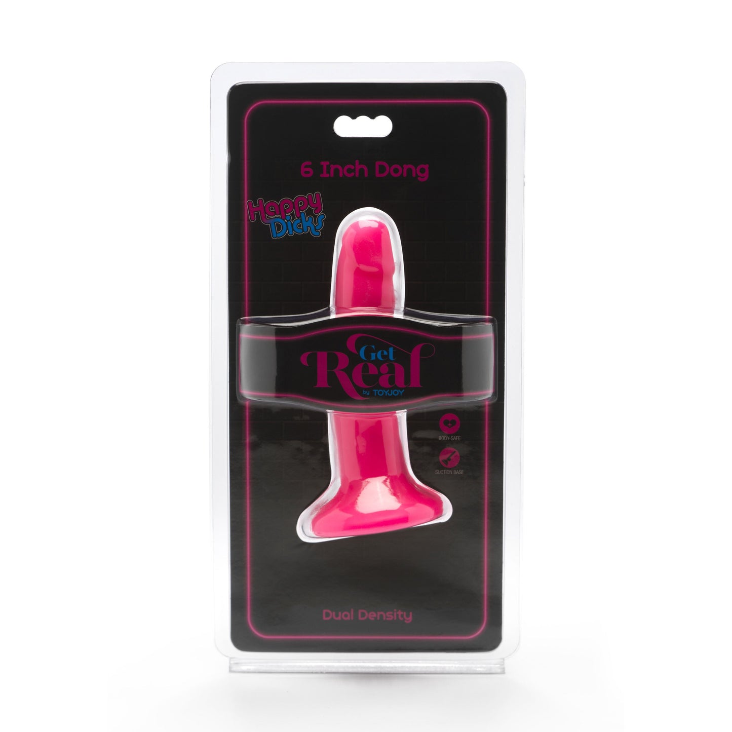 GET REAL HAPPY DICKS DONG 7.5 INCH PINK