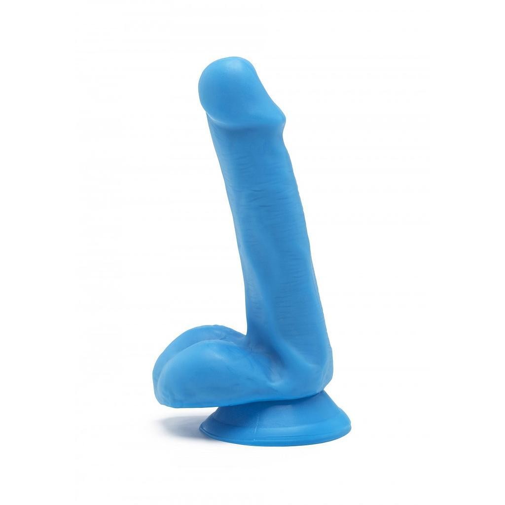 GET REAL HAPPY DICKS DILDO 6 INCH WITH TESTICLES BLUE