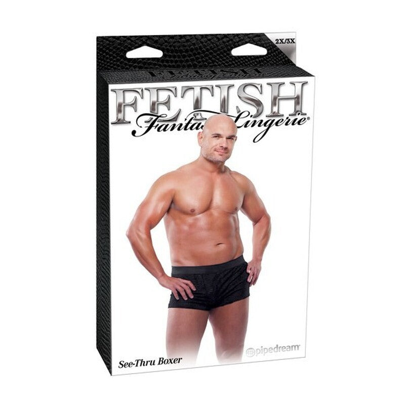 FETISH FANTASY SERIES SEE THRU BOXER BLACK