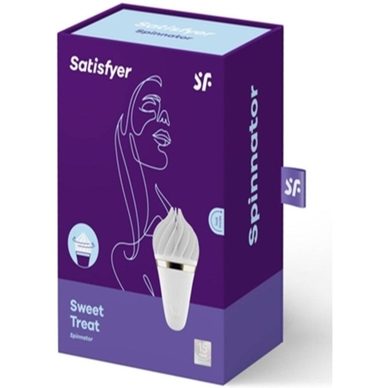 SATISFYER LAYONS SWEET TREAT CLITORIAL STIMULATOR WITH USB CHARGER WHITE/GOLD