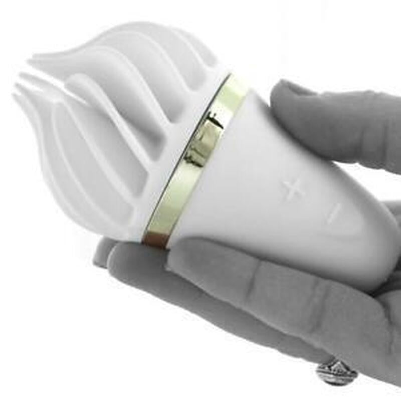 SATISFYER LAYONS SWEET TREAT CLITORIAL STIMULATOR WITH USB CHARGER WHITE/GOLD