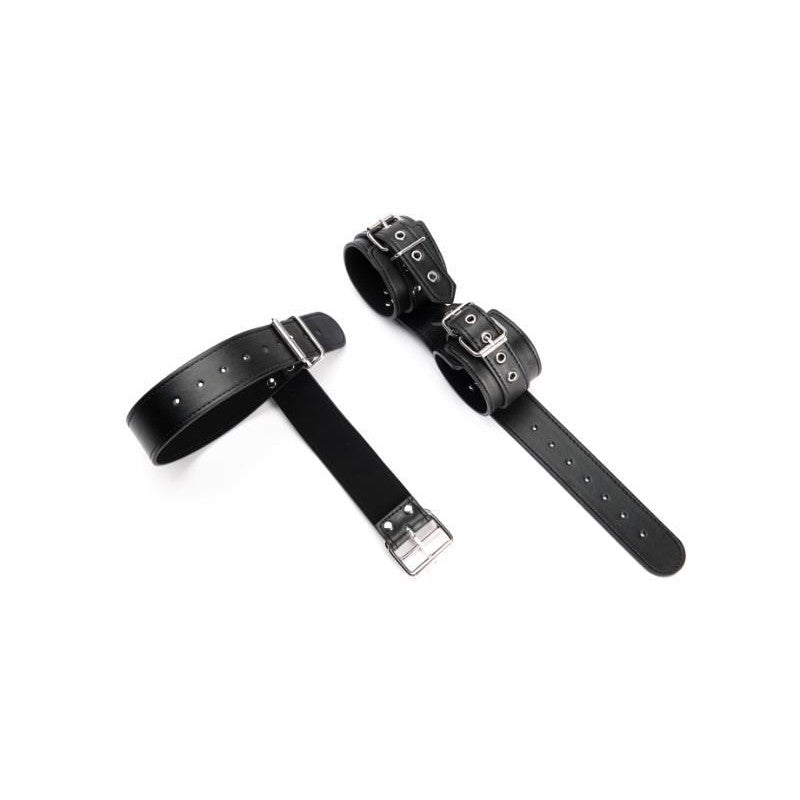 ARGUS TOYS ARGUS FETISH BONDAGE COLLAR WITH WIRST CUFFS