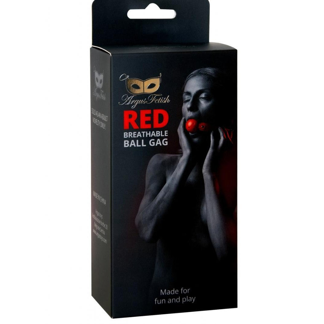 ARGUS TOYS ARGUS FETISH RED BRETHABLE BALL GAG