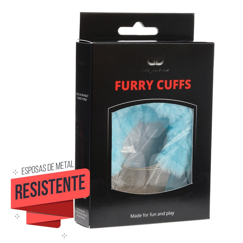 ARGUS TOYS ARGUS FETISH FURRY CUFFS BLUE