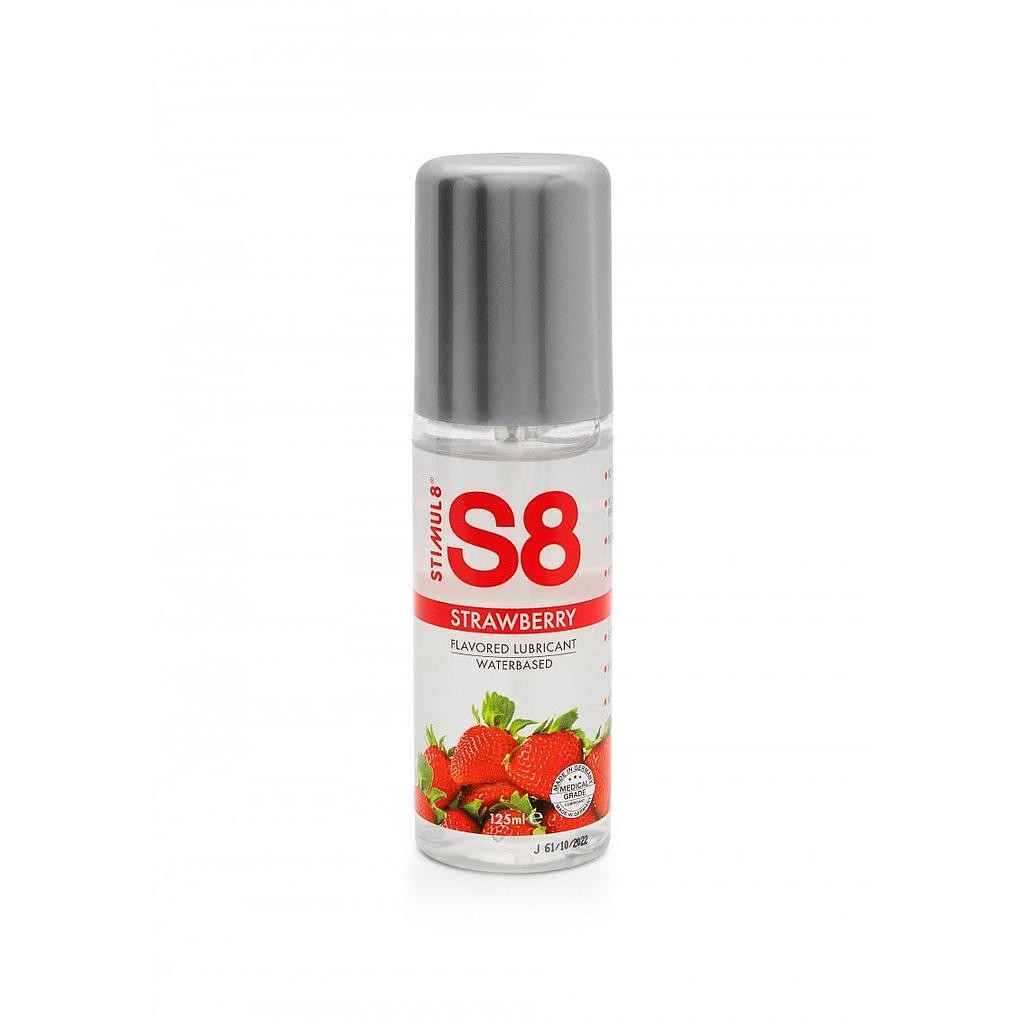 STIMUL8 S8 WATER-BASED FLAVOURED LUBE STRAWBERRY 125ML