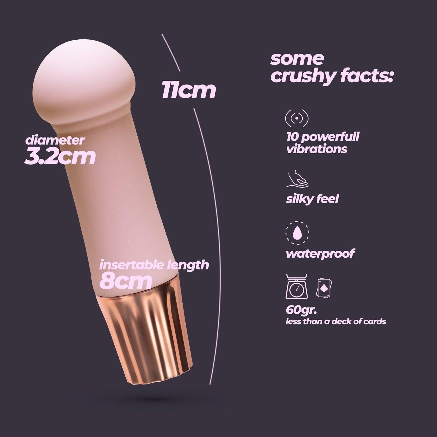 CRUSHIOUS MELLOW PUFF MINI VIBRATOR PINK