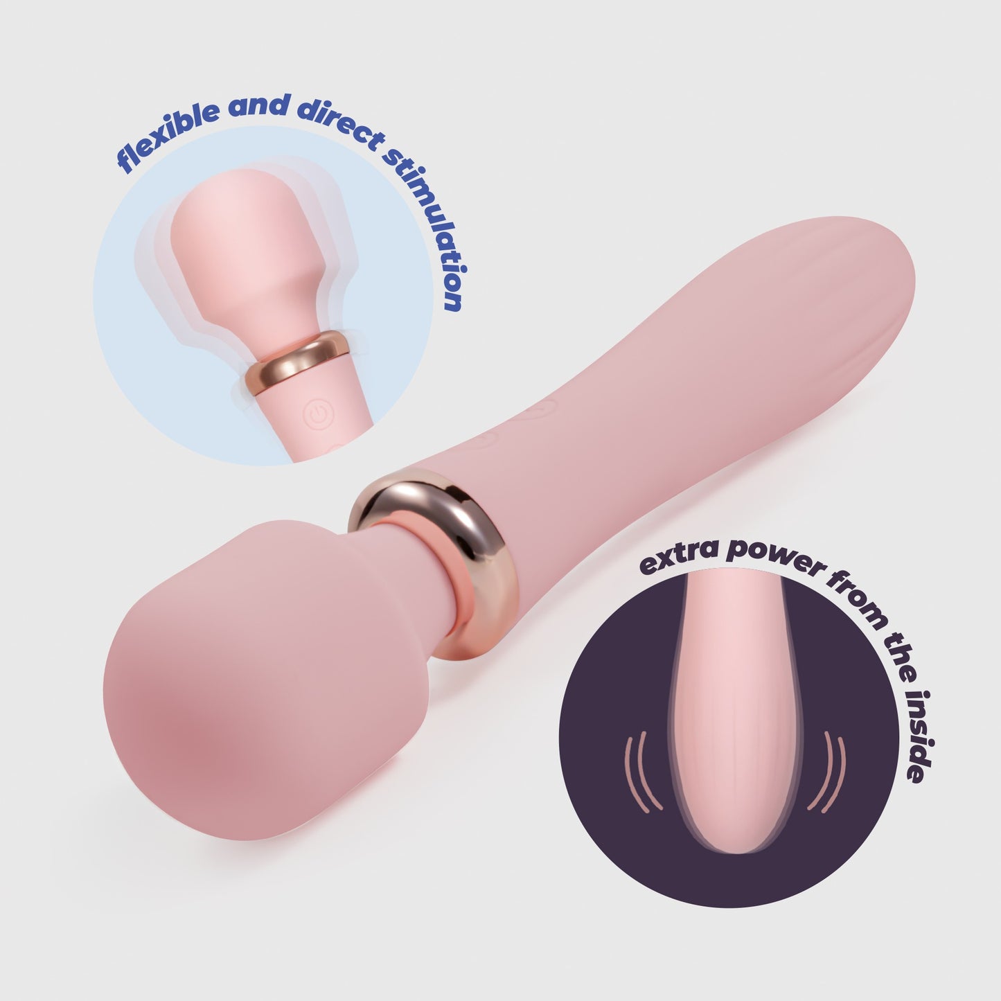 DUAL MASSAGE WAND JINX ROSE WINE MASSAGE