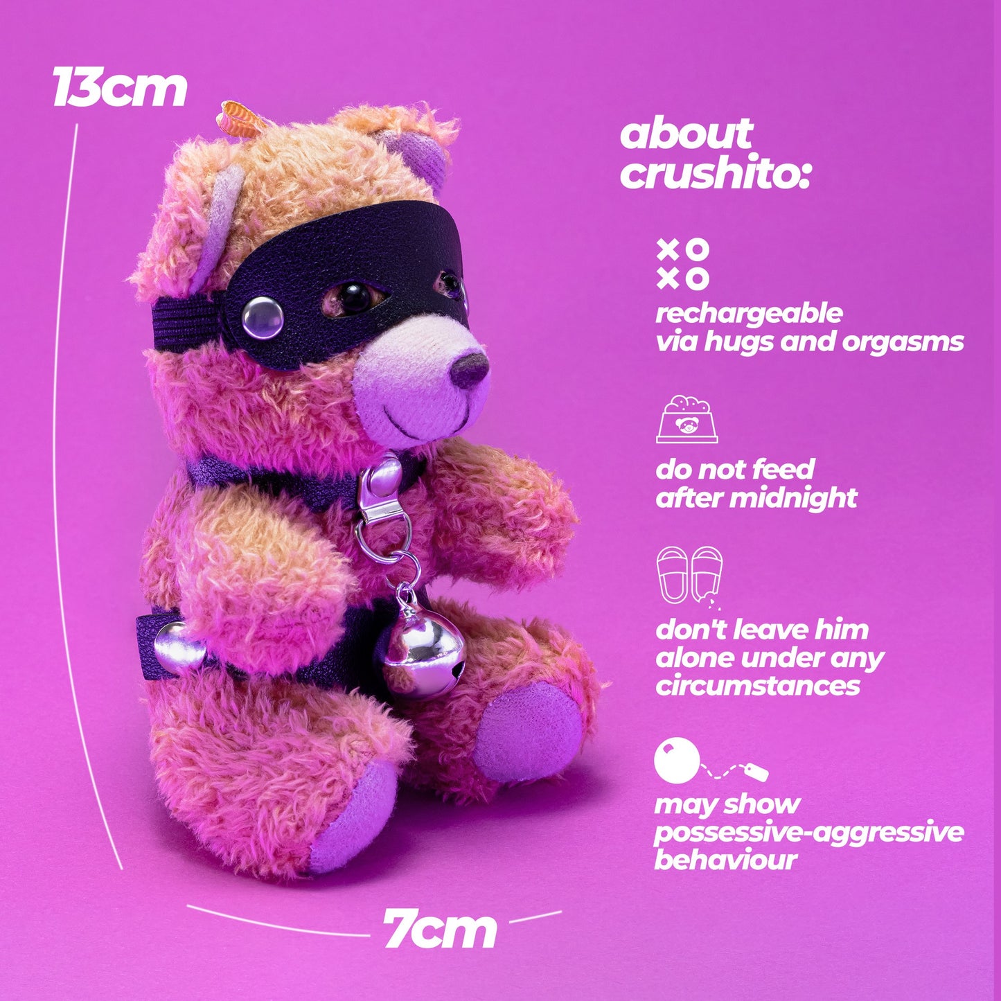 CRUSHITO BELL BEAR KEYRING