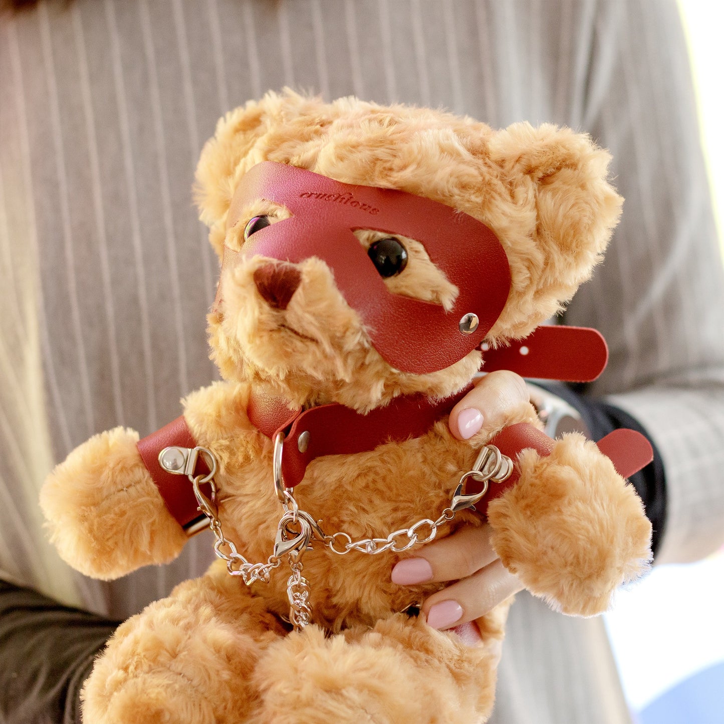 CRUSHITO BONDAGE TEDDY BEAR RED 31CM