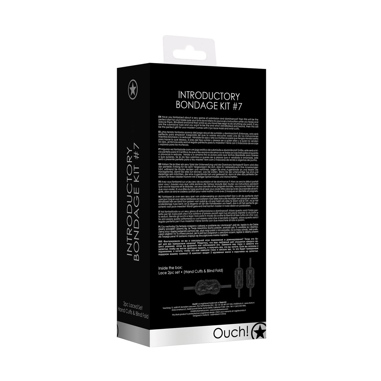 OUCH! INTRODUCTORY BONDAGE KIT 7 BLACK