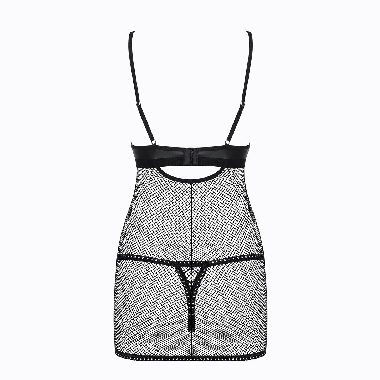 OBSESSIVE REDELLA CHEMISE AND THONG BLACK
