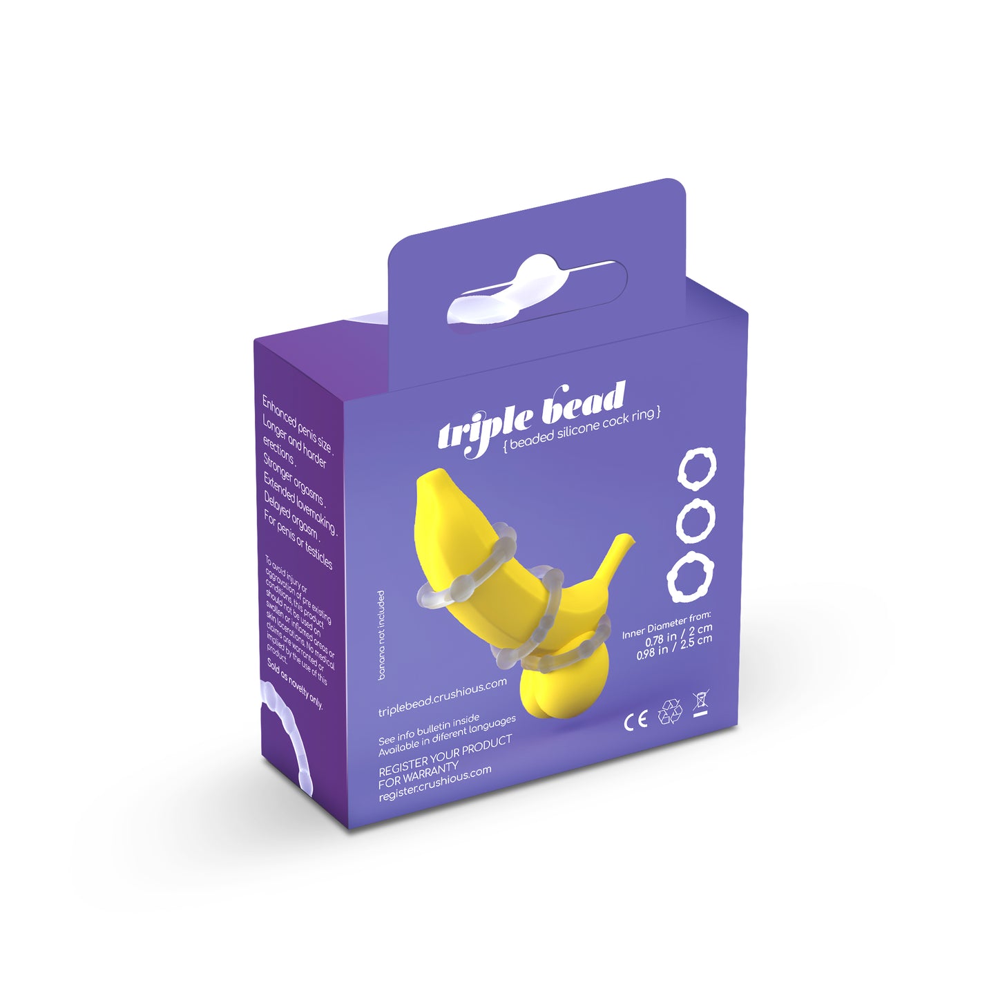 TRIPLE BEAD COCKRING SET CLEAR CRUSHIOUS