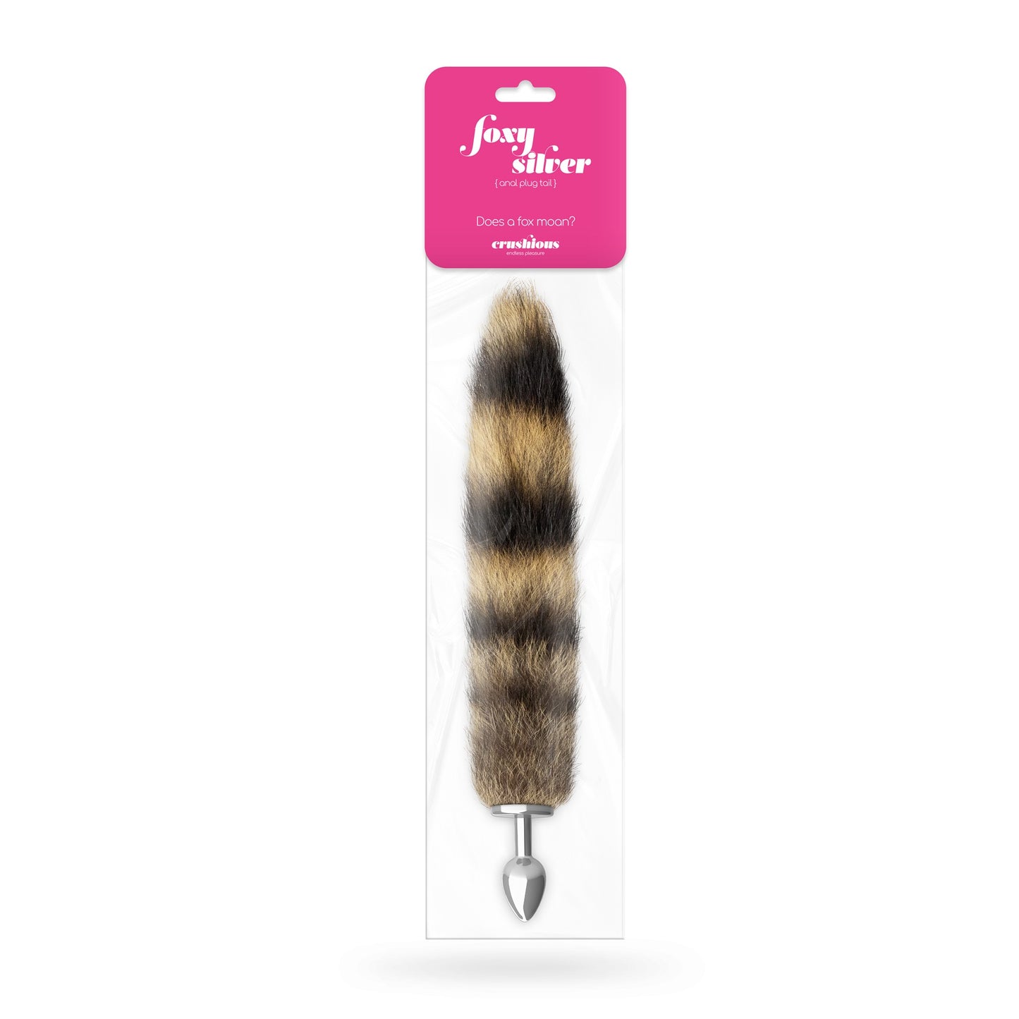 FOXY SILVER METAL ANAL PLUG WITH TAIL CRUSHIOUS