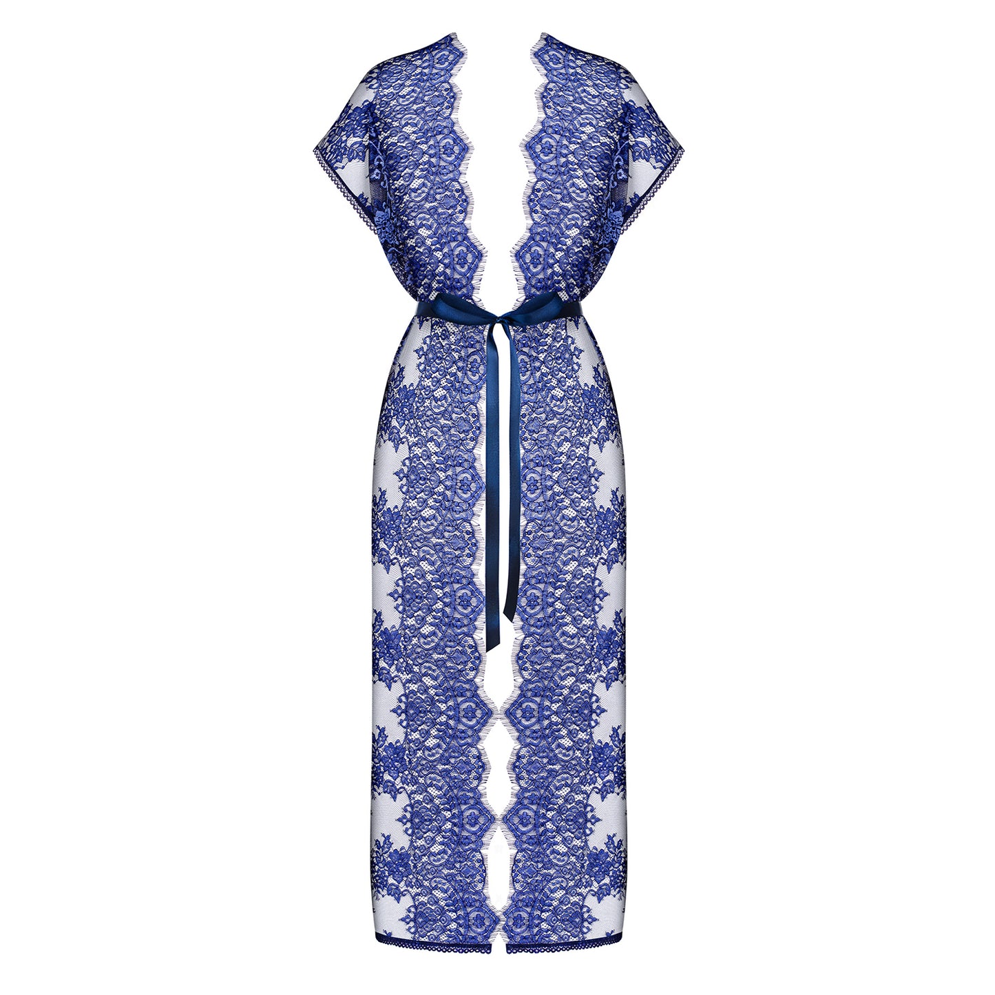OBSESSIVE FLOWLACE PEIGNOIR BLUE